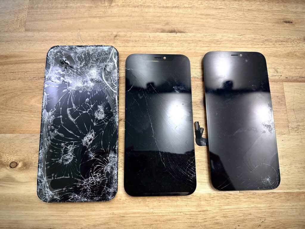 手機螢幕破裂有多種裂法(圖片來源:DADO3C)