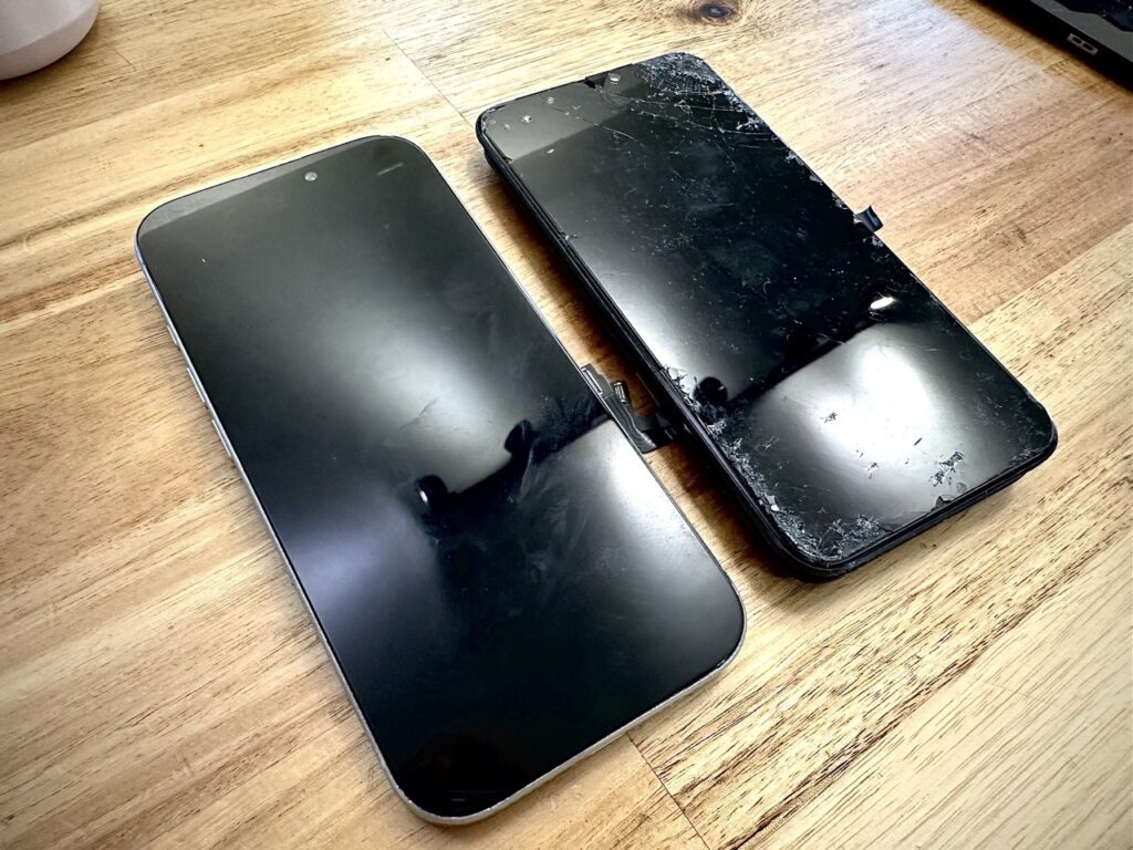 手機螢幕破裂後,更換完新的螢幕就又能繼續使用啦(圖片來源:DADO3C)