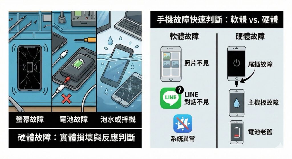 手機資教救援前故障快速判斷步驟